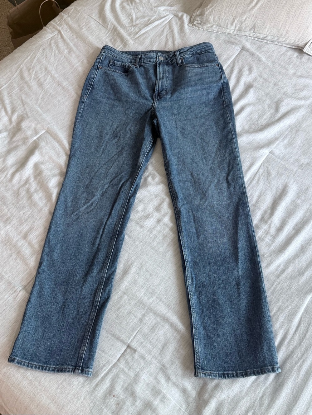 Old navy extra high rise denim straight jeans
